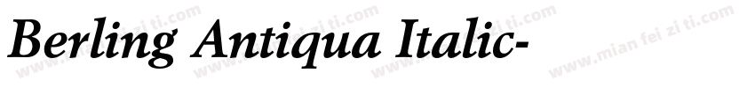 Berling Antiqua Italic字体转换
